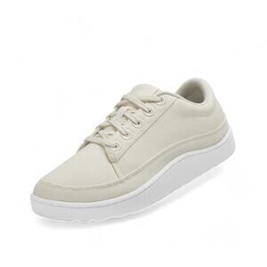 Allbirds Canvas Pacers Sneakers White Eco-Friendly Casual Shoes Lace Up Size 7